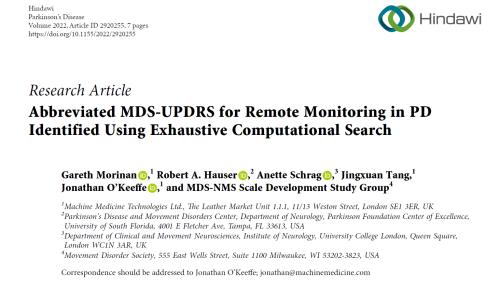 Abbreviated MDS-UPDRS for Remote Monitoring in PD Identified Using Exhaustive Computational Search