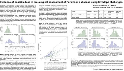 Evidence of possible bias in pre-surgical assessment of Parkinson's disease using levodopa challenges